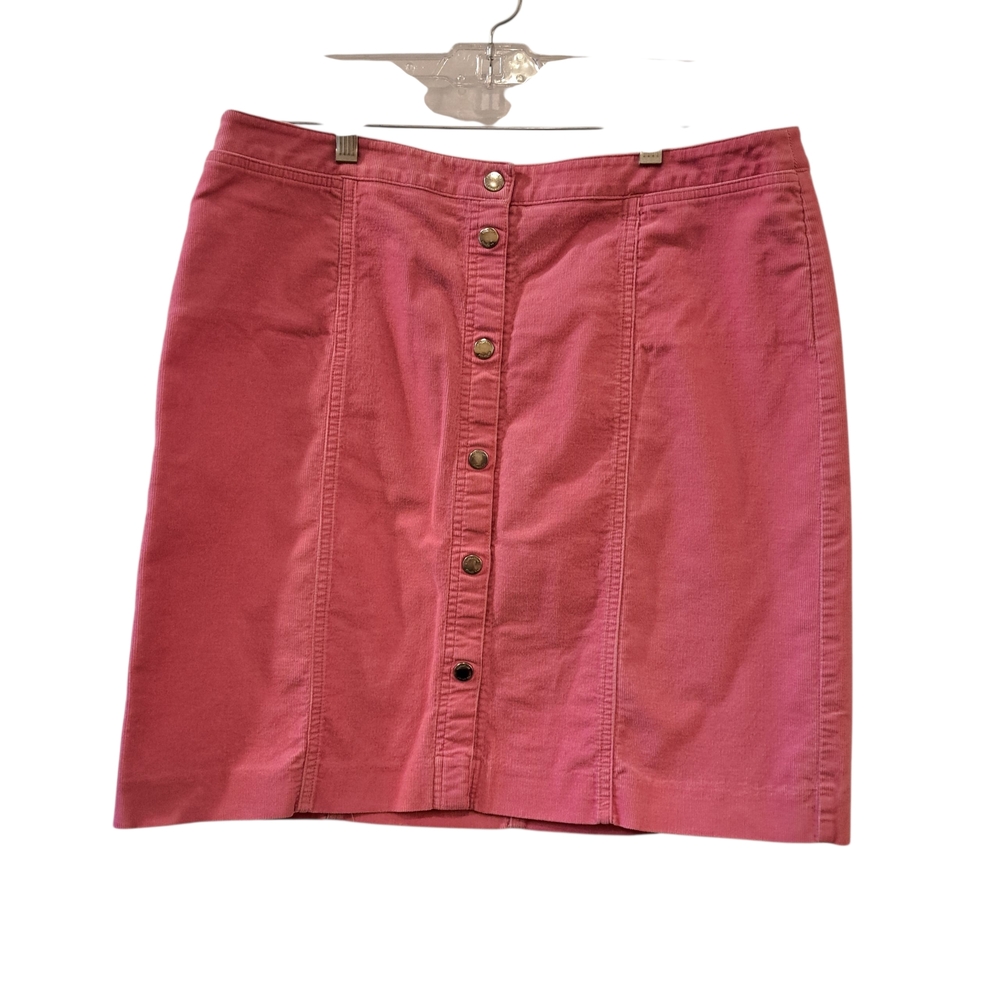 Jones New York Corduroy mini skirt Rose Button-Down Size 14